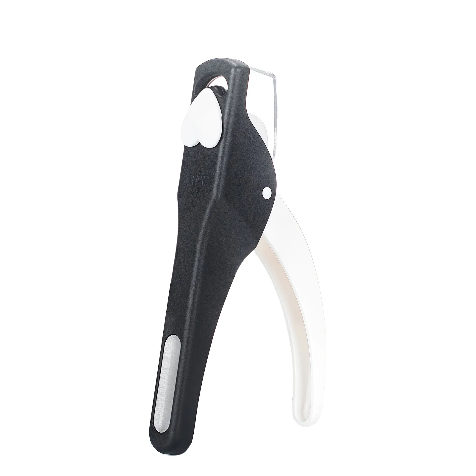 Coupe-ongles en forme de U en acrylique, ciseaux pour faux ongles avec pointe fine, coupe-bords pour manucure avec calibre intégré 7