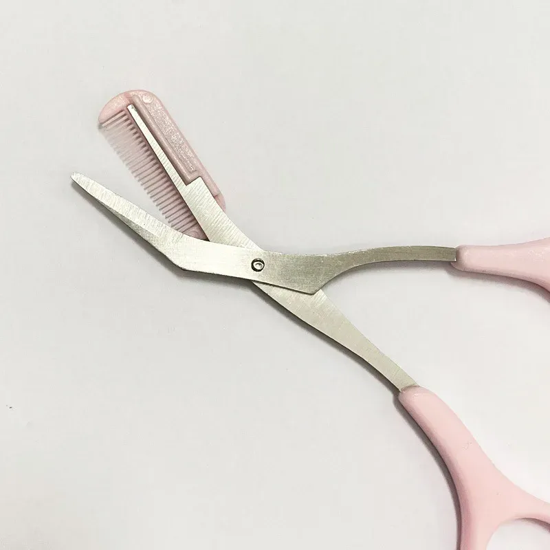 Couteau de coupe de sourcils, rasoir pour le visage et les sourcils pour femmes, ciseaux professionnels avec peigne, accessoires de grattoir 6