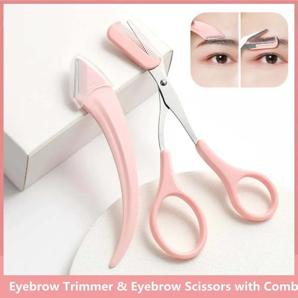 Ciseaux à sourcils professionnels avec peigne