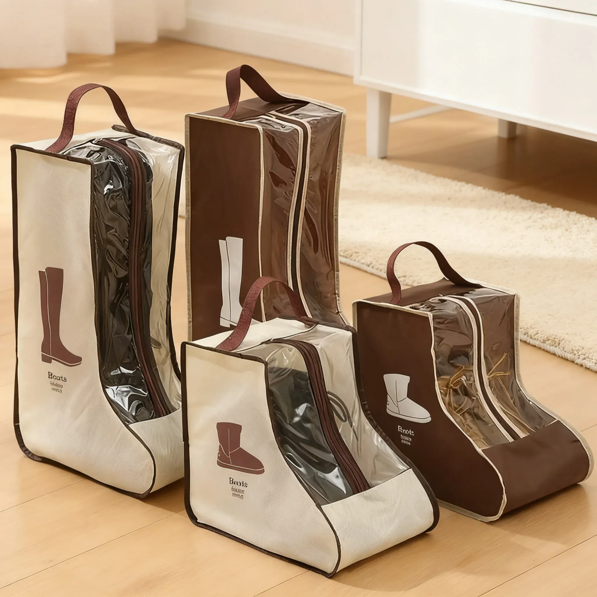 Sac de rangement pour bottes, protecteur de bottes hautes portable et étanche, idéal pour le rangement de voyage et sous le lit