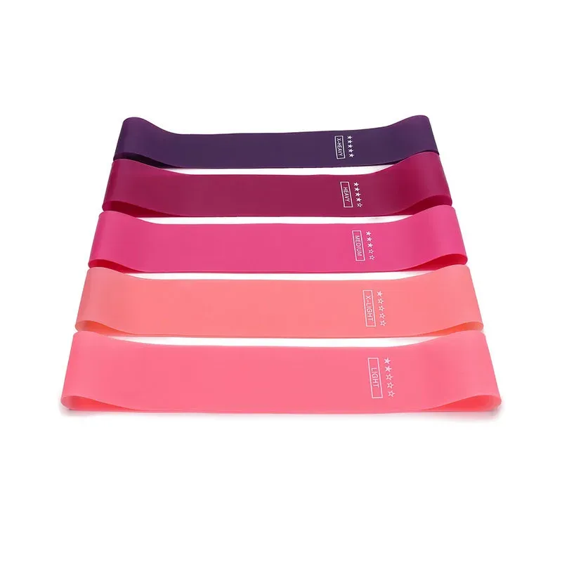 Lot de 5 bandes de résistance en caoutchouc pour yoga et Pilates 6