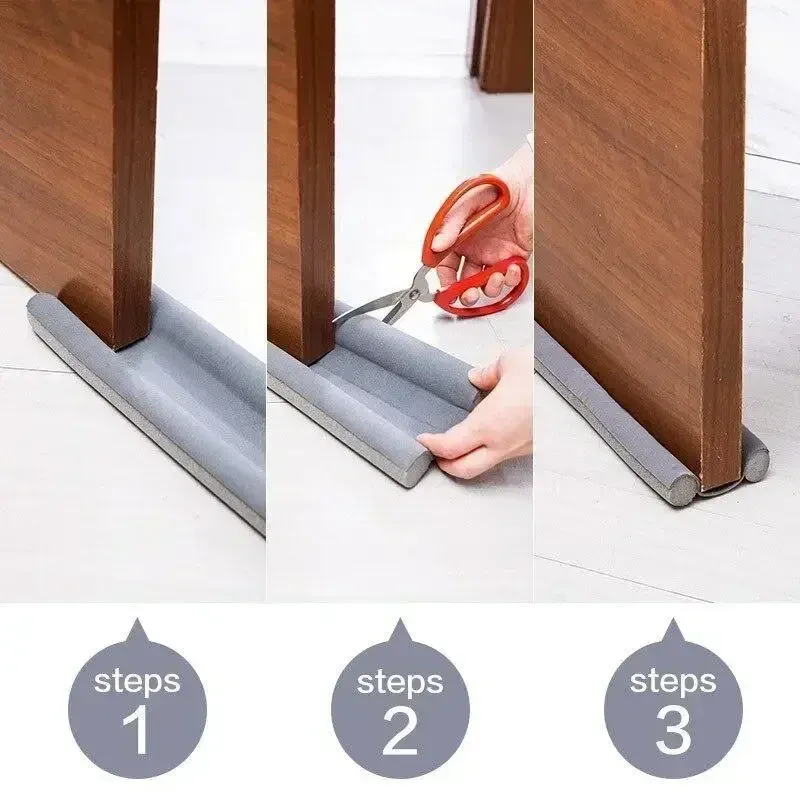 Bas de porte isolant anti-courant d'air, insonorisant et anti-insectes 5