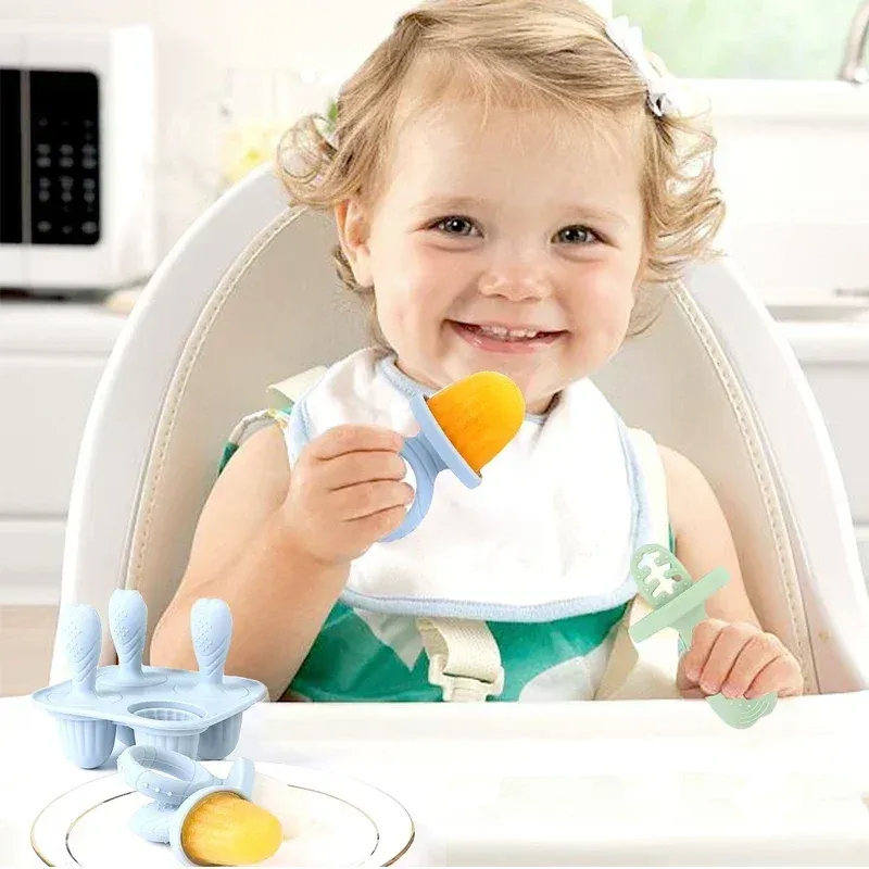 Anneau de dentition en silicone pour bébé, lot de 5, motifs fruits et légumes, sans BPA, forme de lapin 6