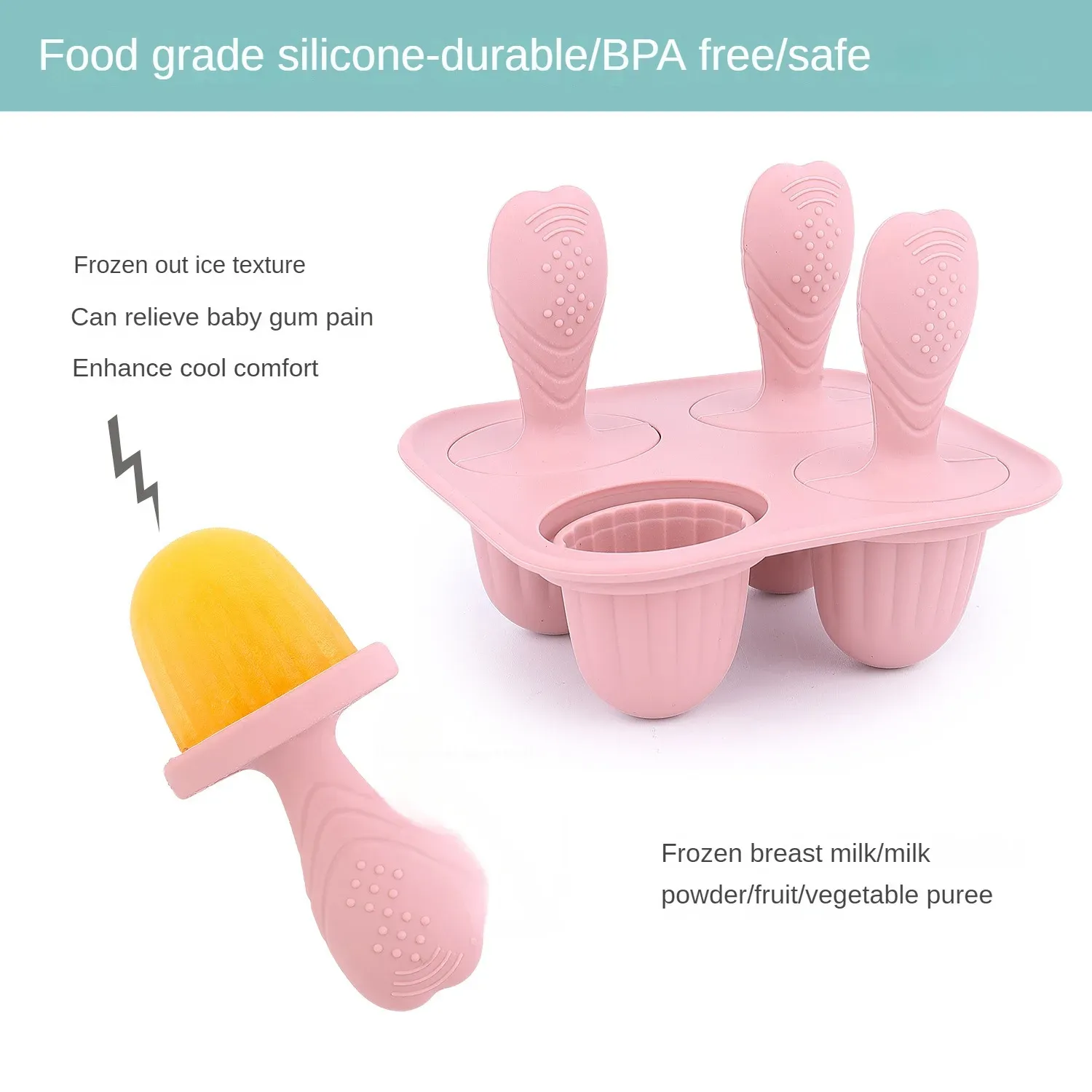 Détail des anneaux de dentition en silicone pour bébé