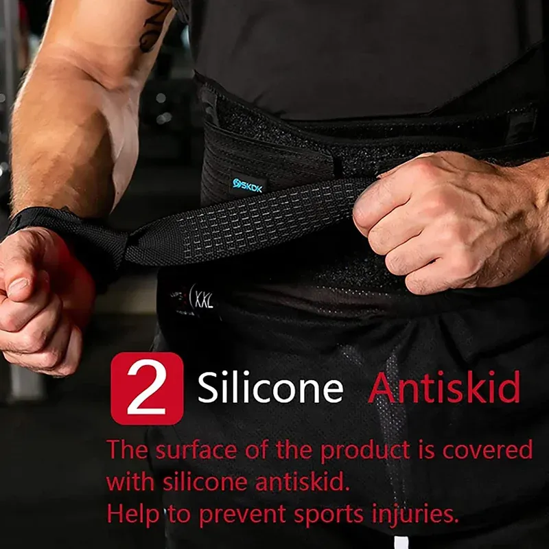 Sangles de poignet pour haltérophilie, ceinture de renforcement réglable antidérapante 5