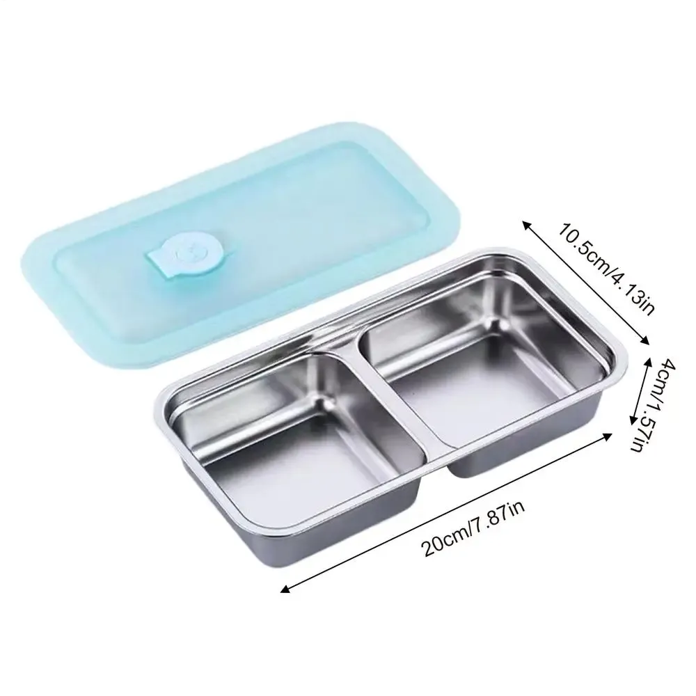 Boîte à déjeuner en acier inoxydable 304 avec compartiments, anti-fuite, hermétique, pour voyage, pique-nique et bureau 7