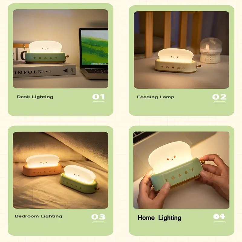Veilleuse toast dans un intérieur chaleureux