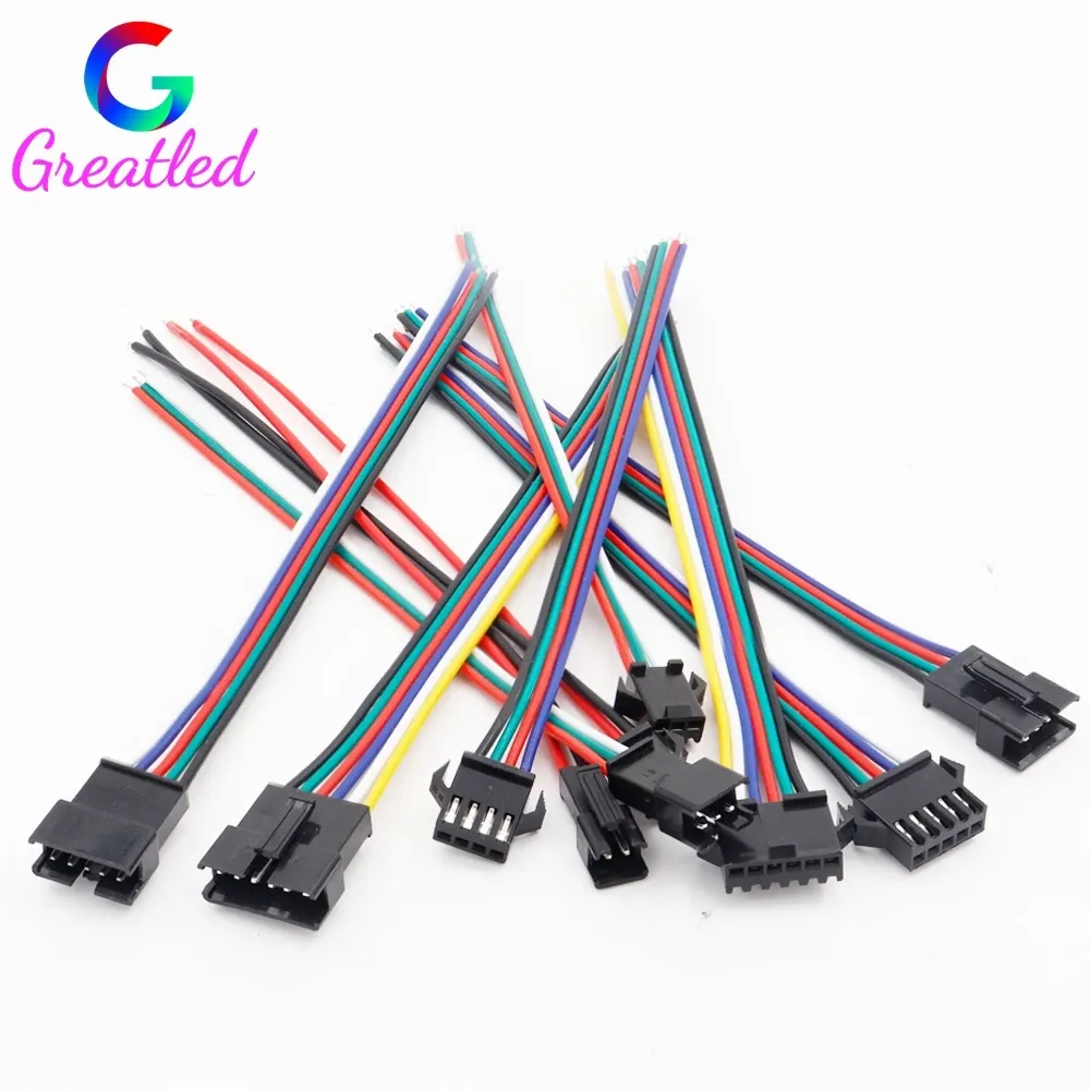 Connecteur JST LED mâle et femelle, vue principale