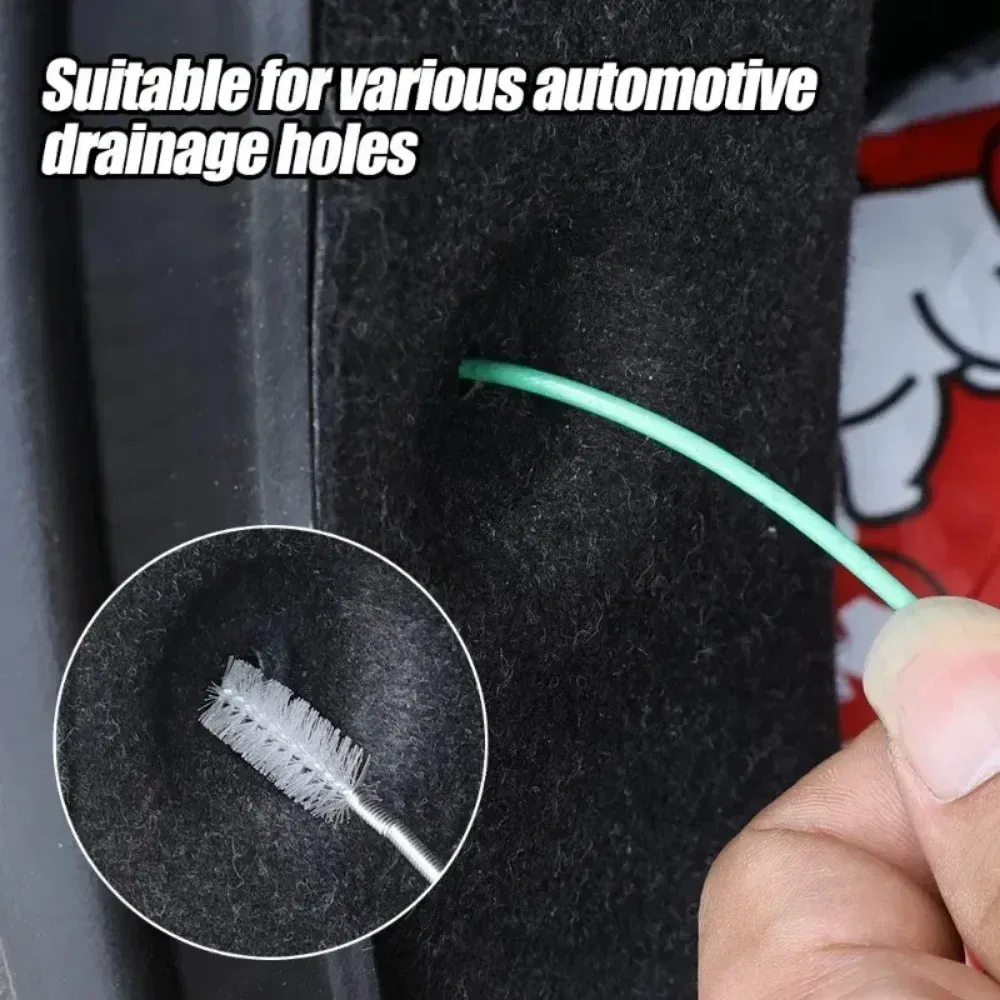 Brosse de nettoyage de trou de vidange flexible en détail