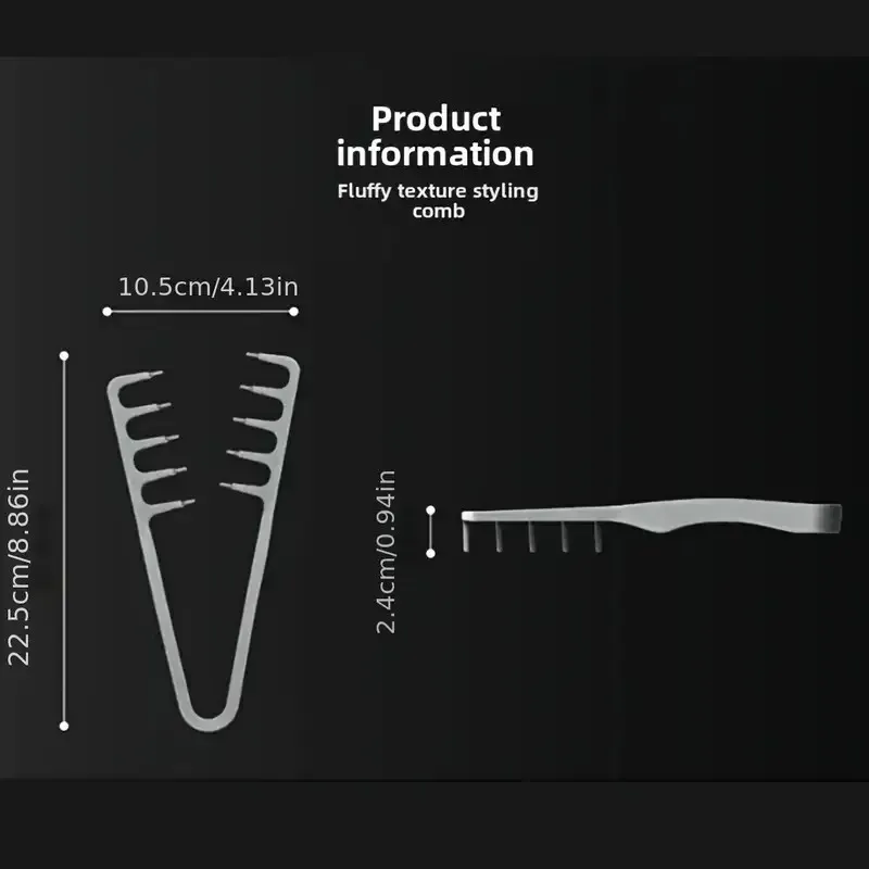 Peigne volumisant à dents larges pour hommes