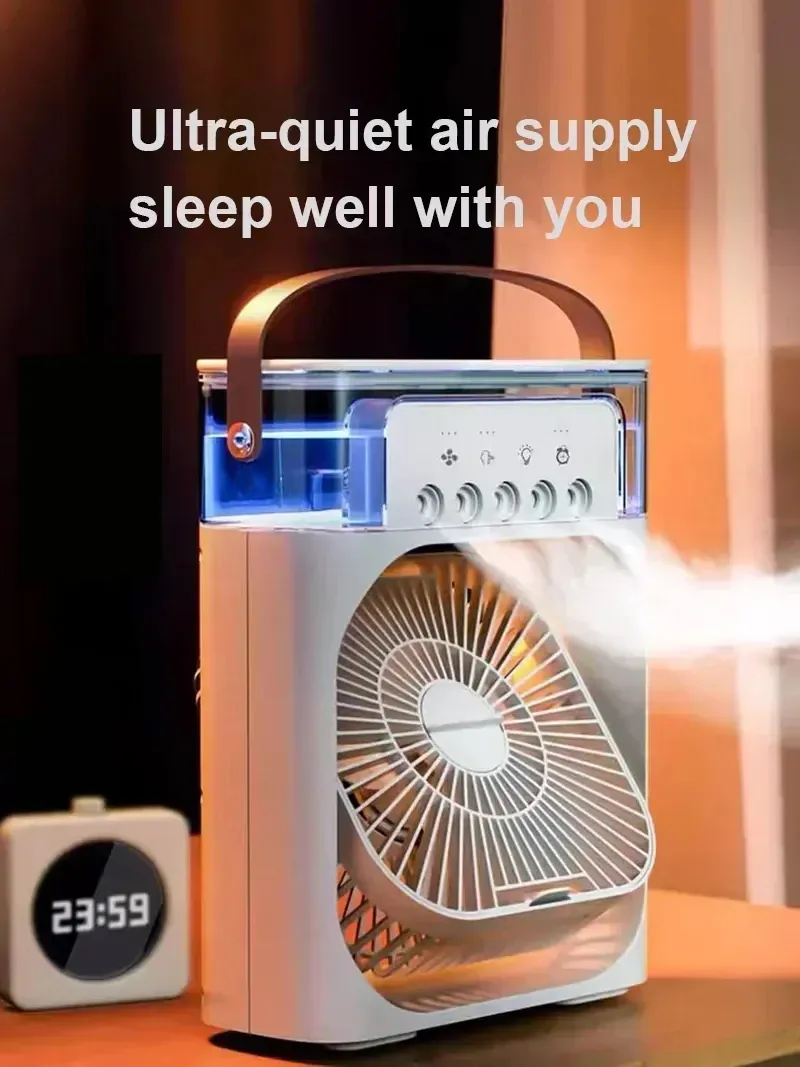 Vue d'ensemble du ventilateur humidificateur multifonctionnel