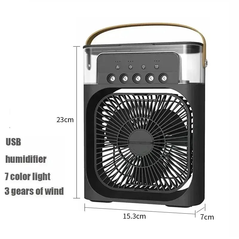 Ventilateur humidificateur sous différents angles
