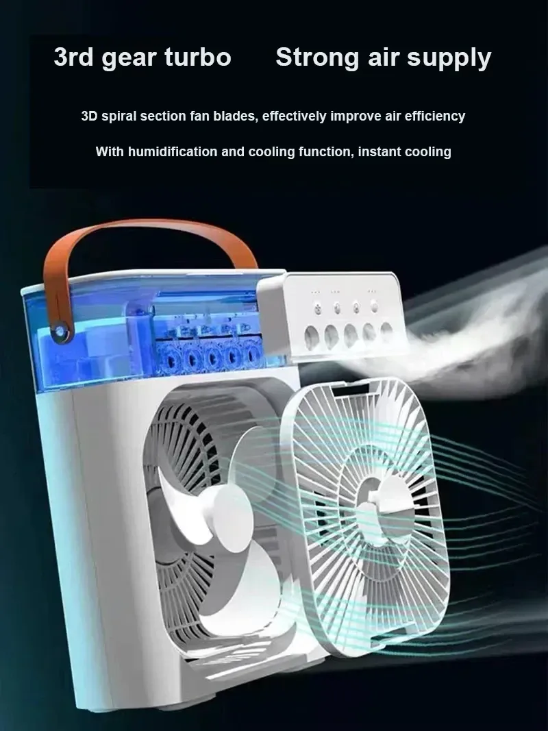 Ventilateur humidificateur en situation d'utilisation