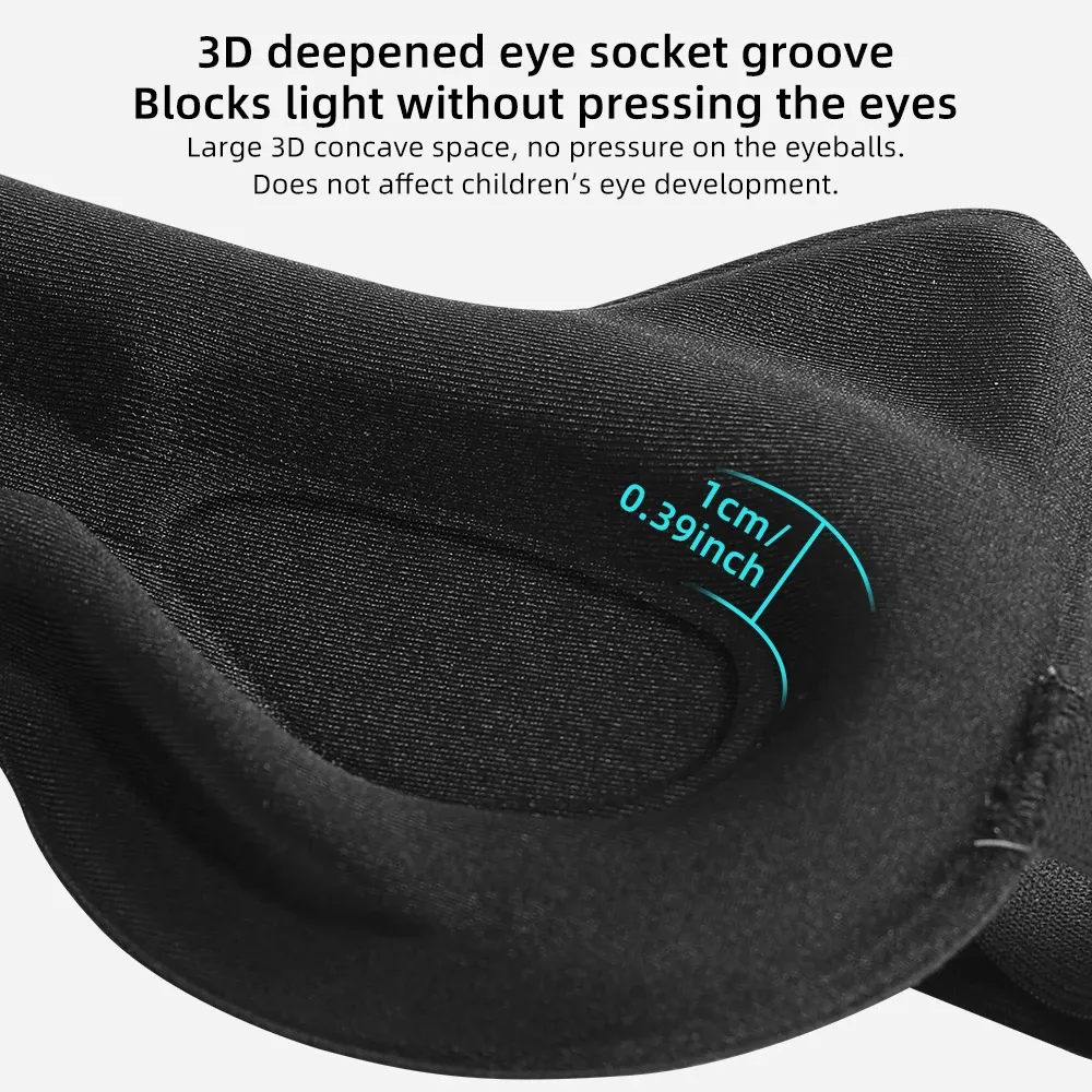 Masque de sommeil 3D stéréoscopique pour enfants, bloquant la lumière, confortable, doux pour les yeux et respirant, idéal pour les voyages 5