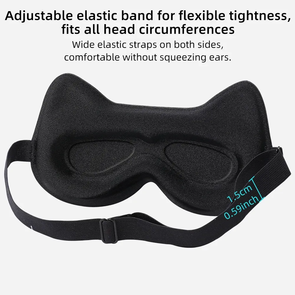 Masque de sommeil 3D stéréoscopique pour enfants, bloquant la lumière, confortable, doux pour les yeux et respirant, idéal pour les voyages 6