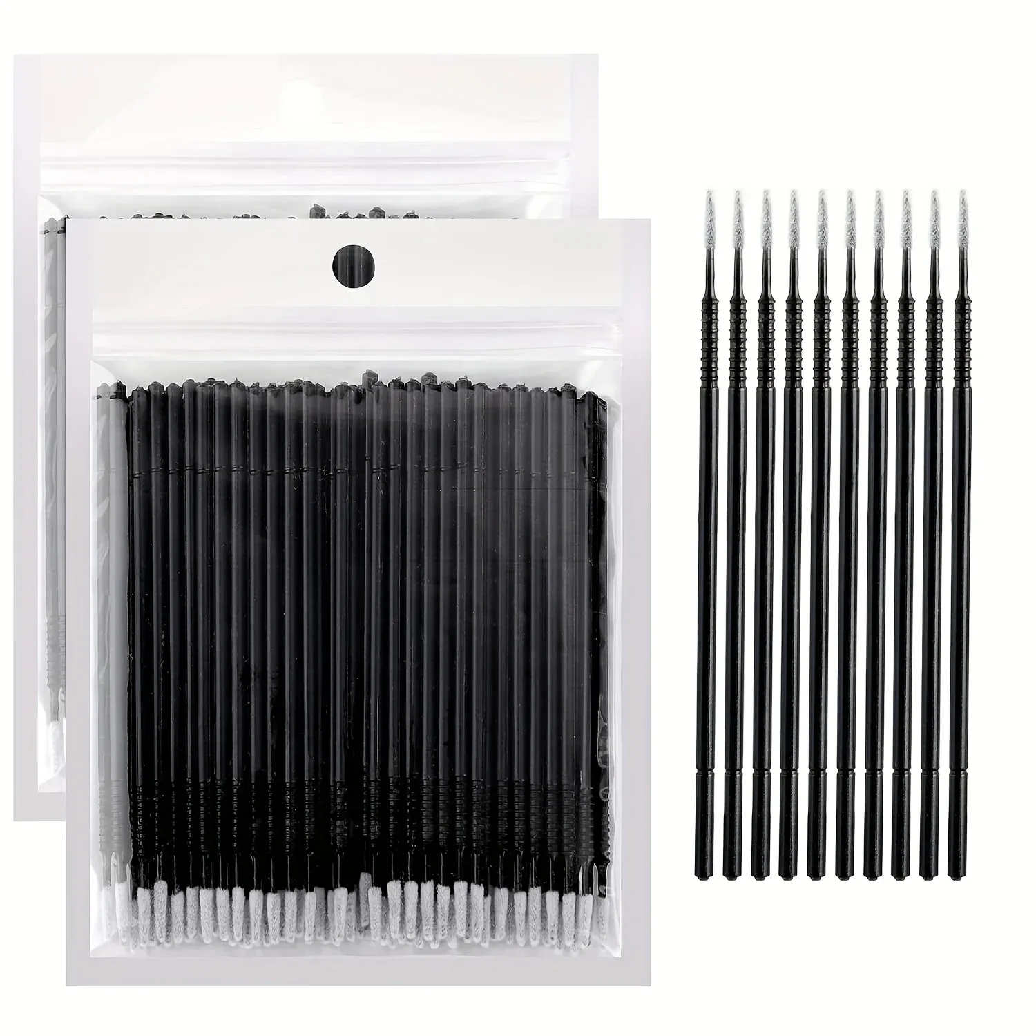 200 brosses de nettoyage pour cils, micro-éponges individuelles, pinceaux de démaquillage, micro-brosses pour cils, outils de beauté et de nettoyage