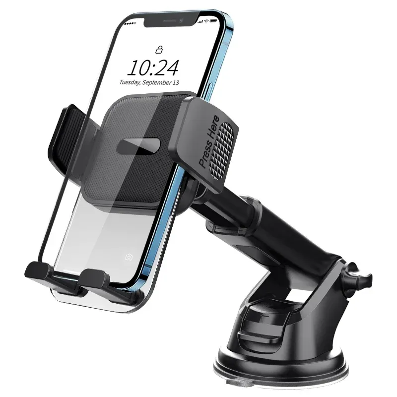 Support de téléphone pour voiture à fixation automatique pour tableau de bord et pare-brise, compatible smartphones de 4,7 à 7 pouces 5
