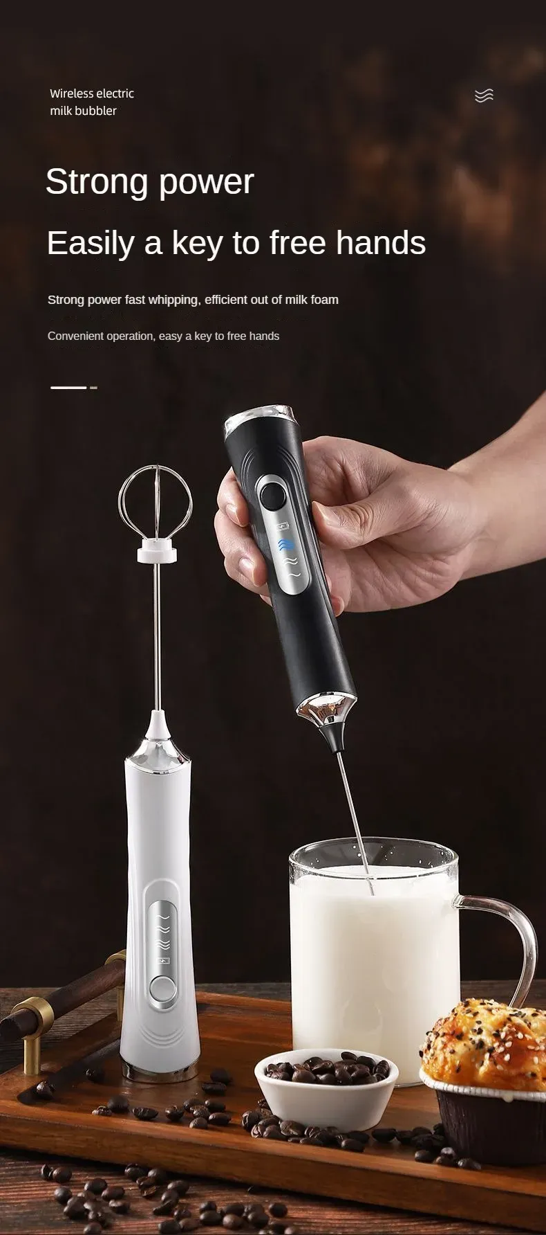 Mousseur à lait avec mousse onctueuse
