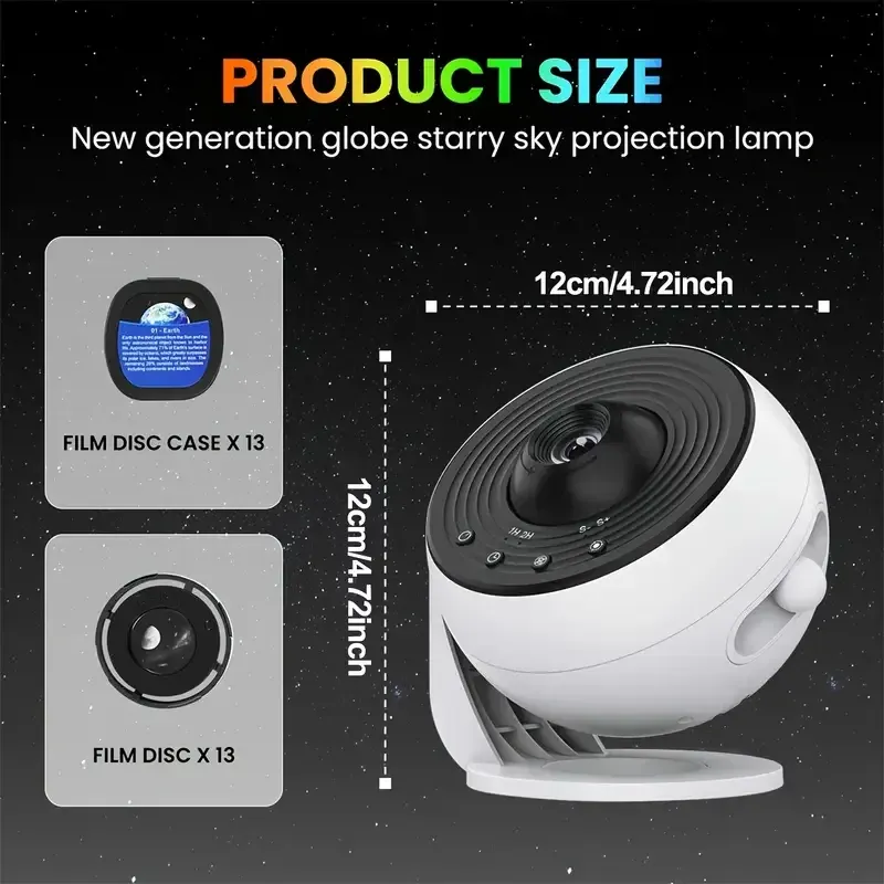 Projecteur de galaxie posé sur une table