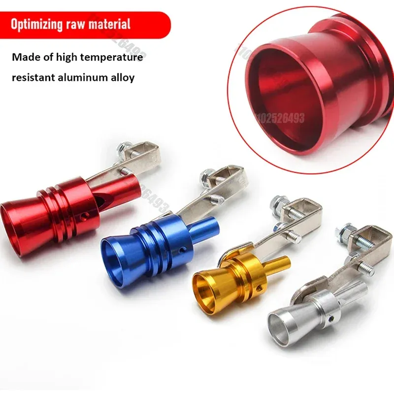 Sifflet simulateur de turbo universel pour tuyau d'échappement automobile, silencieux sonore pour véhicule, taille S 4
