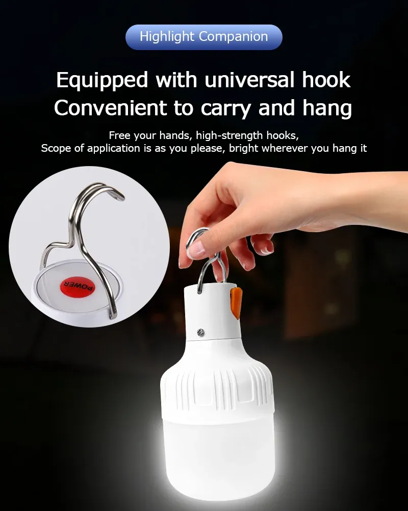 Lampe LED portable en extérieur