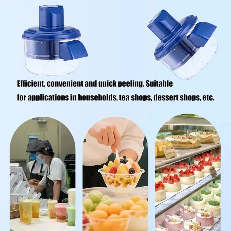 Éplucheur de raisins automatique, éplucheur d'ail électrique, petit outil de cuisine rechargeable pour fruits, machine à fruits intelligente commerciale. 3