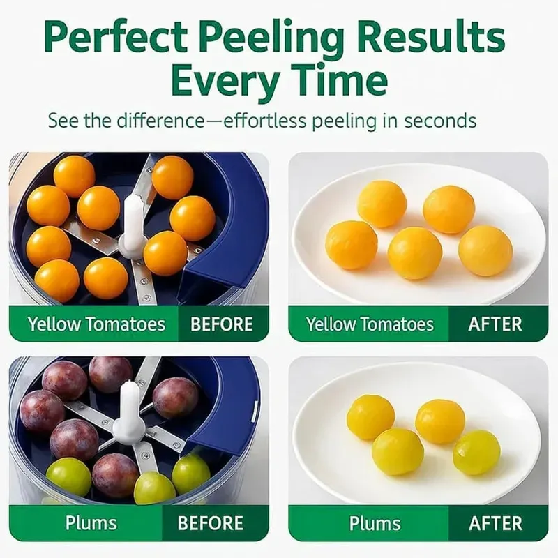 Éplucheur de raisins automatique, éplucheur d'ail électrique, petit outil de cuisine rechargeable pour fruits, machine à fruits intelligente commerciale. 4