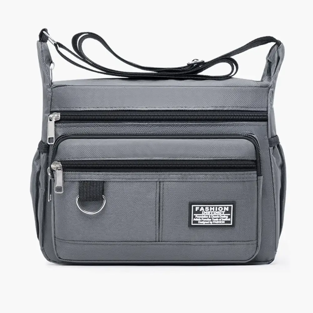 Sac bandoulière multi-poches pour homme, grande capacité, idéal pour le travail 2
