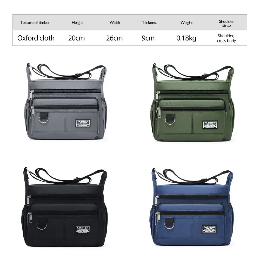 Sac bandoulière multi-poches pour homme, grande capacité, idéal pour le travail 6
