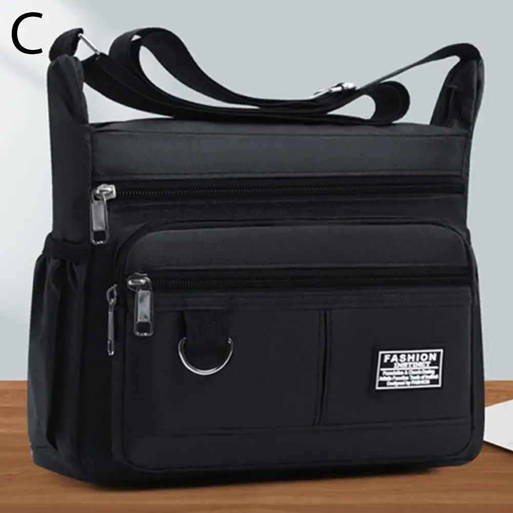 Sac bandoulière multi-poches pour homme, grande capacité, idéal pour le travail 7