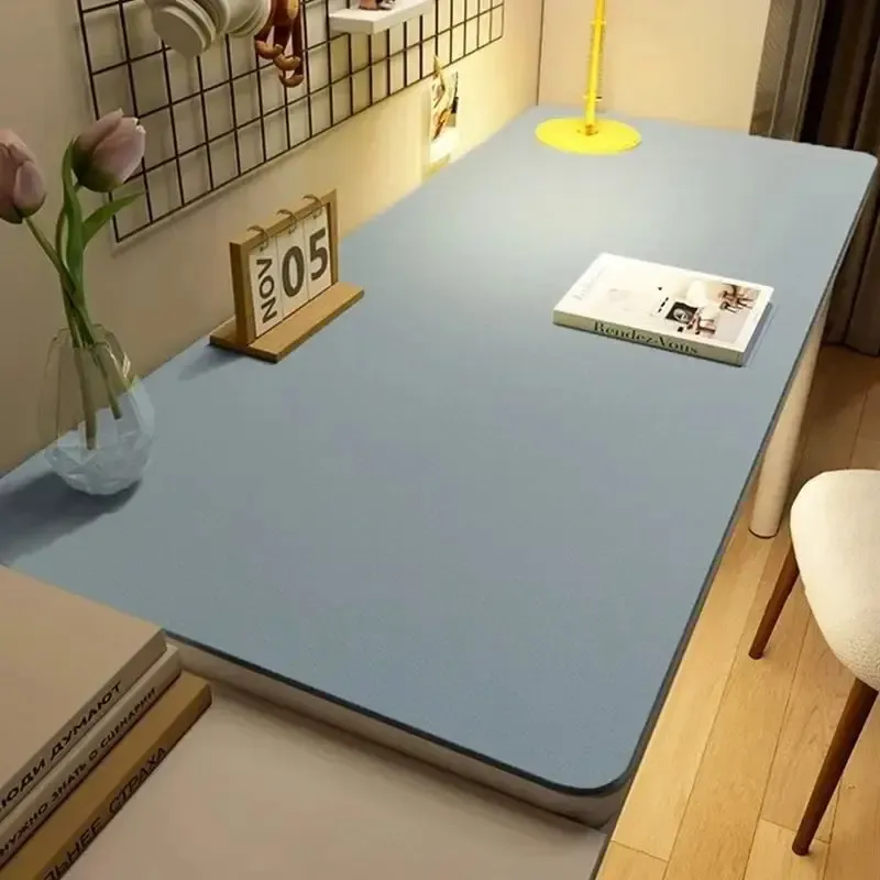 Nappe en cuir imperméable et facile à nettoyer, grand sous-main antidérapant pour bureau et tapis de souris pour clavier 6