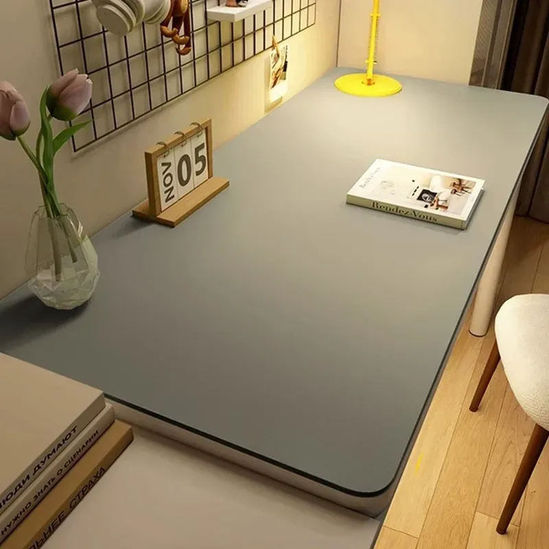Nappe en cuir imperméable et facile à nettoyer, grand sous-main antidérapant pour bureau et tapis de souris pour clavier 10