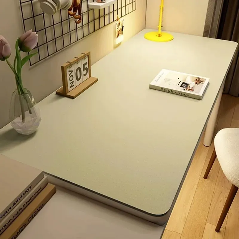 Nappe en cuir imperméable et facile à nettoyer, grand sous-main antidérapant pour bureau et tapis de souris pour clavier 8