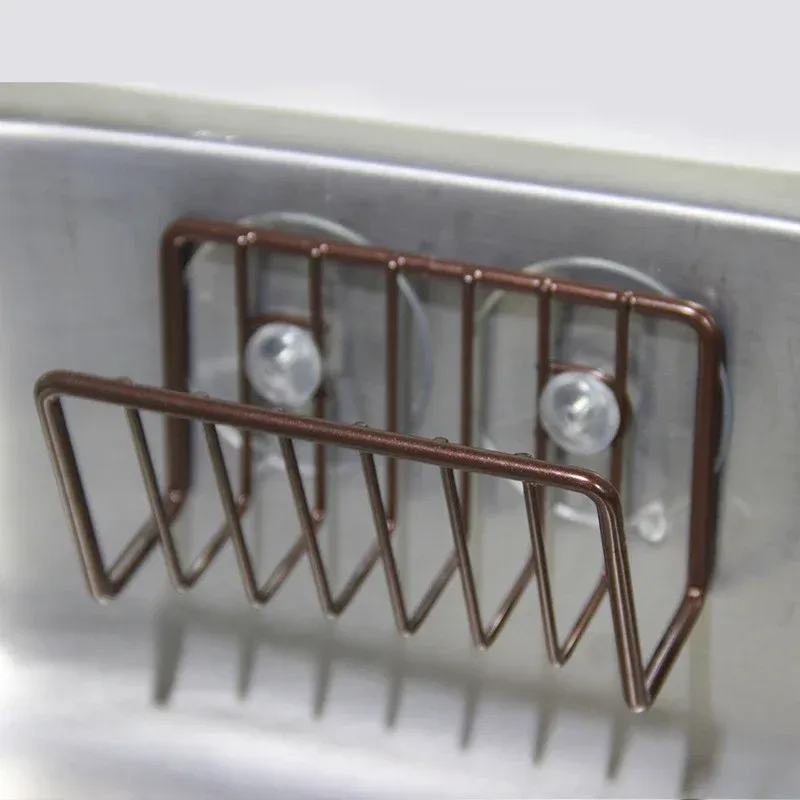 Étagère de rangement en acier inoxydable pour éponge d'évier, boule de fil de cuisine, chiffon, support d'évaluation, T1 4