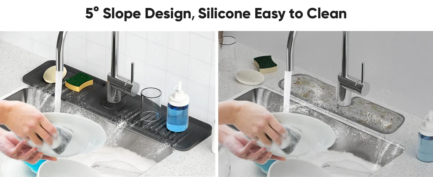 Tapis de robinet en silicone, détail du matériau