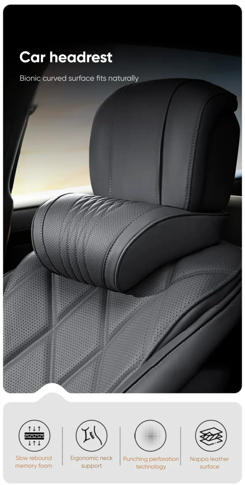 Repose-nuque TazerApex pour siège auto, vue d'ensemble