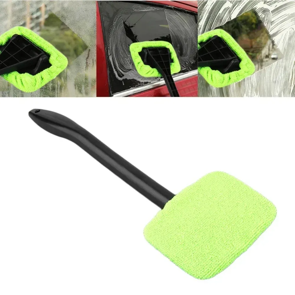 Kit de nettoyage pour pare-brise avec brosse à long manche et serviette anti-buée 6