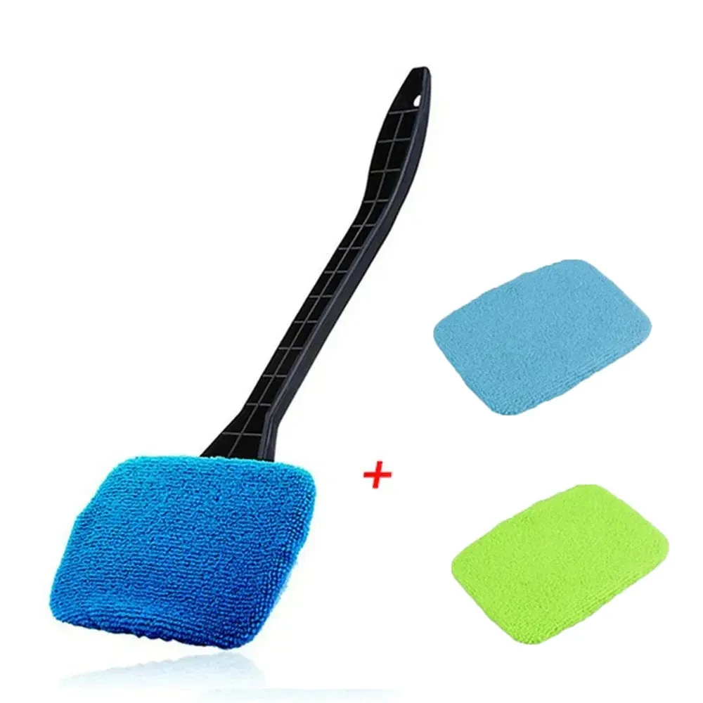 Kit de nettoyage pour pare-brise avec brosse à long manche et serviette anti-buée 13