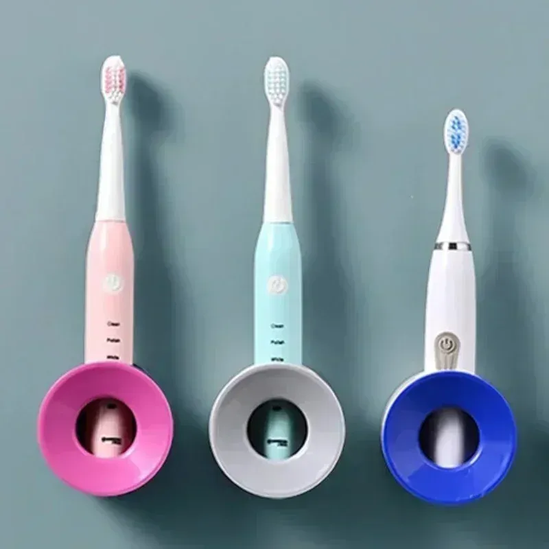 Porte-brosse à dents électrique, support mural auto-adhésif à double trou, gain de place, accessoire de salle de bain - Image 1