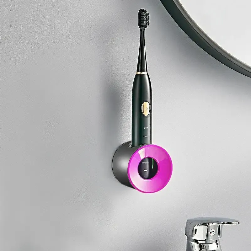 Porte-brosse à dents électrique, support mural auto-adhésif à double trou, gain de place, accessoire de salle de bain 8