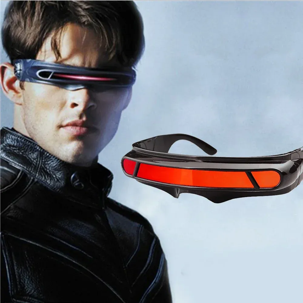Lunettes de soleil polarisées X-Men Cyclops pour cosplay, mixte, monture en matériau à mémoire de forme - Image 1