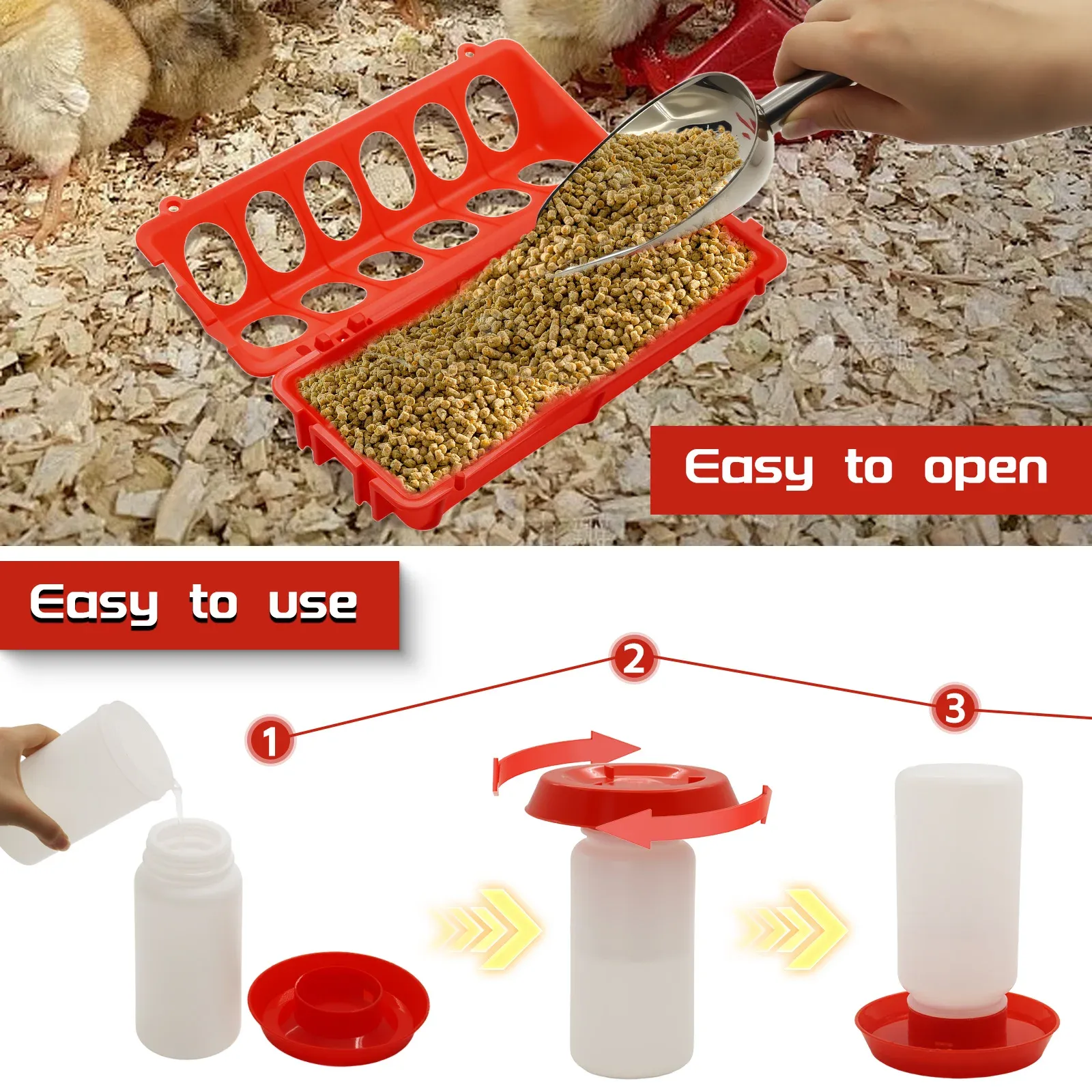 Mangeoire automatique à eau pour poussins et cailles 4