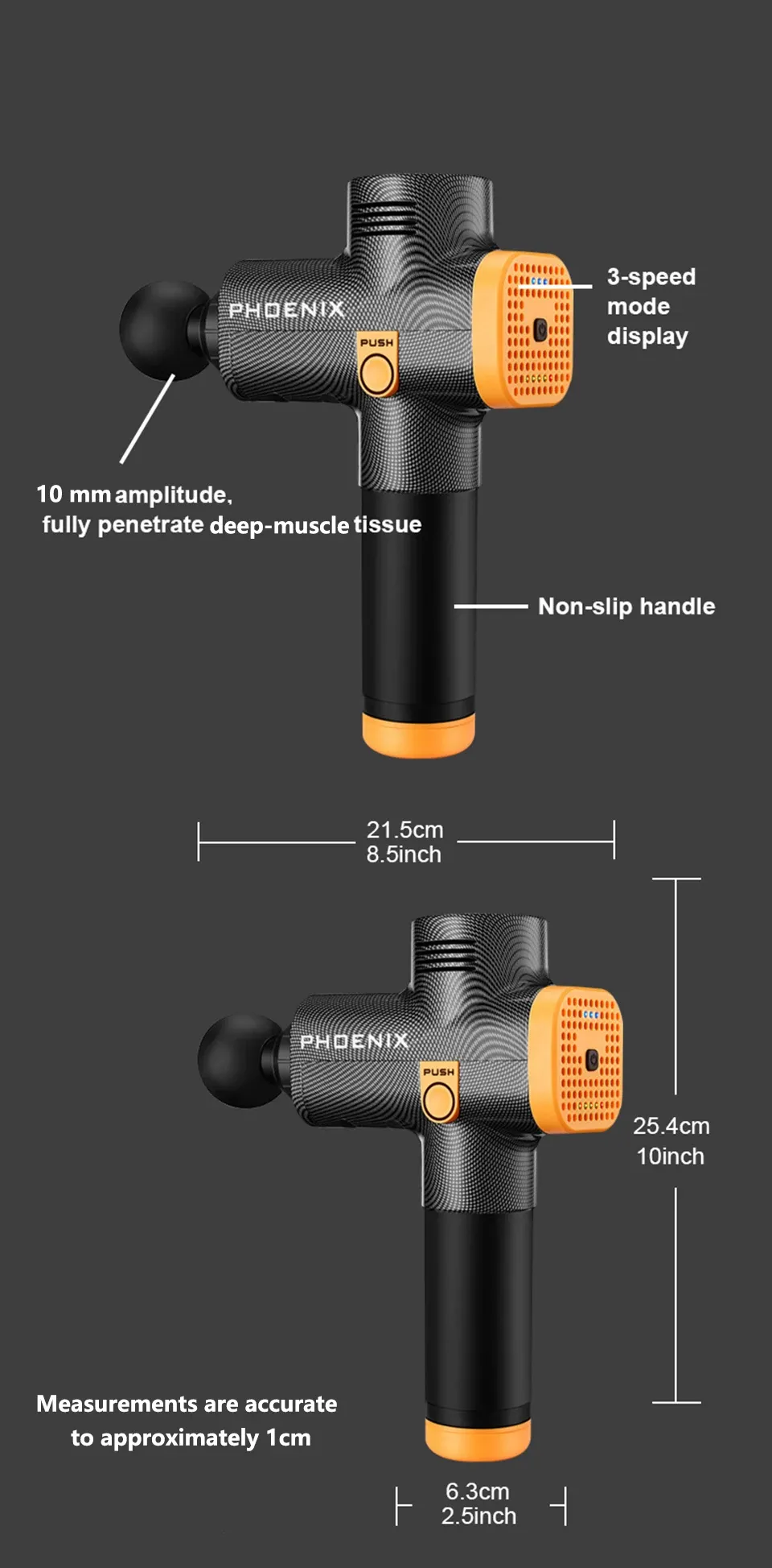 Puissance du pistolet de massage Phoenix A2 pour une récupération en profondeur