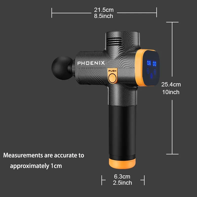 Coloris jaune et argent du pistolet de massage Phoenix A2