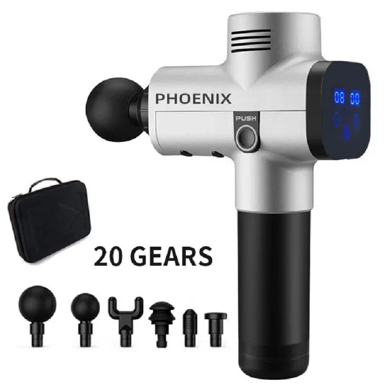 Pistolet de massage Phoenix A2 – Masseur de tissus profonds portable à percussion pour la relaxation musculaire, avec écran d'affichage 7