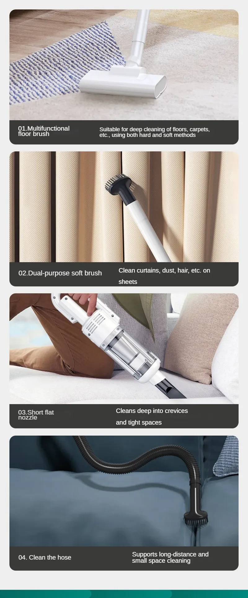 Aspirateur à main, usage au quotidien