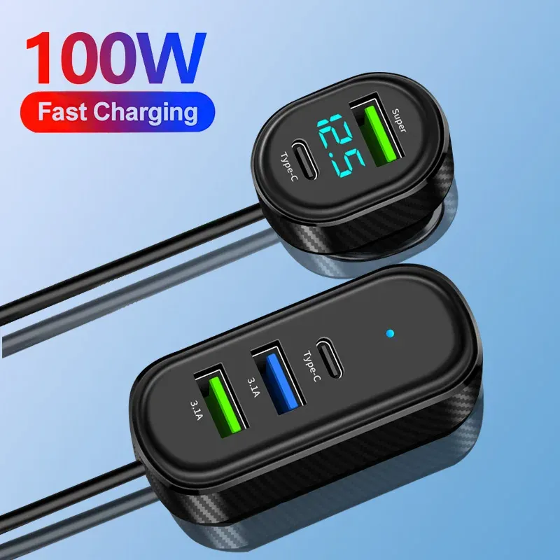 Chargeur de voiture 5 en 1 vue d'ensemble