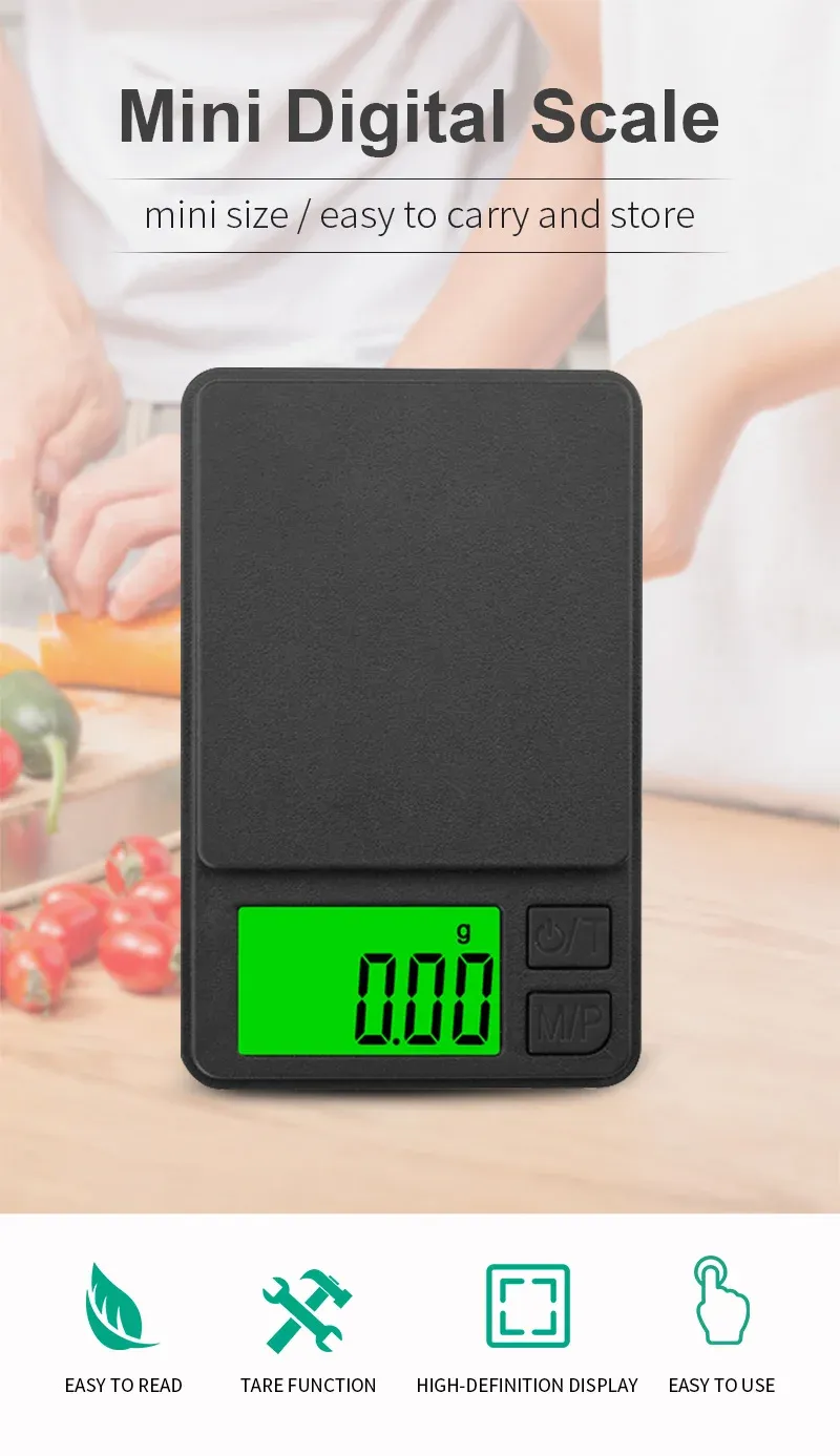 Vue d'ensemble de la mini balance de poche numérique