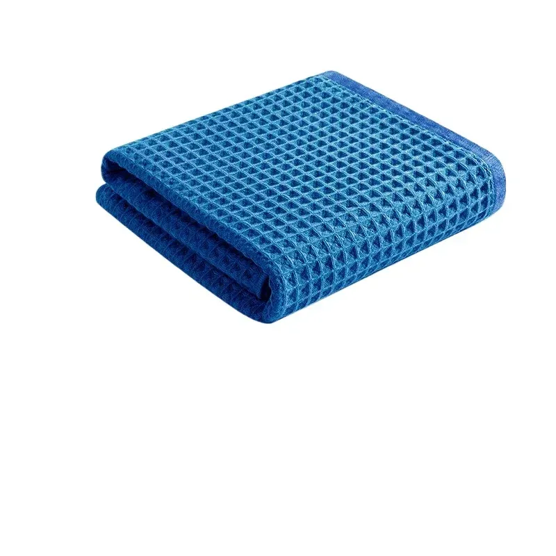 Serviette de nettoyage pour voiture en microfibre, séchage et polissage du verre, tissage gaufré pour cuisine, salle de bain, maison et bureau 11