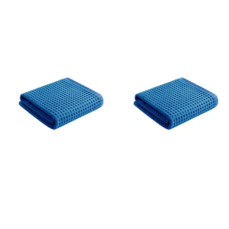 Serviette de nettoyage pour voiture en microfibre, séchage et polissage du verre, tissage gaufré pour cuisine, salle de bain, maison et bureau 8
